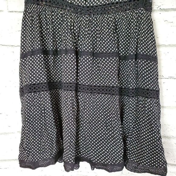 Free People Retro A Line Dress Black And White Womens Small Rayon - Picture 3 of 9